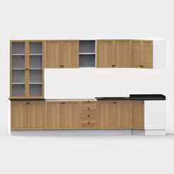 Armário Cozinha Completo Ditália Berlim 10 Pçs CV/BR B8