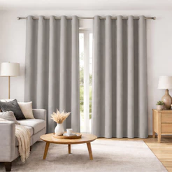 Cortina Blackout Total Sala Quarto Escritório Bloqueio Luz Térmico Privacidade Decora Luxo Várias Medidas Ilhós Anti UV