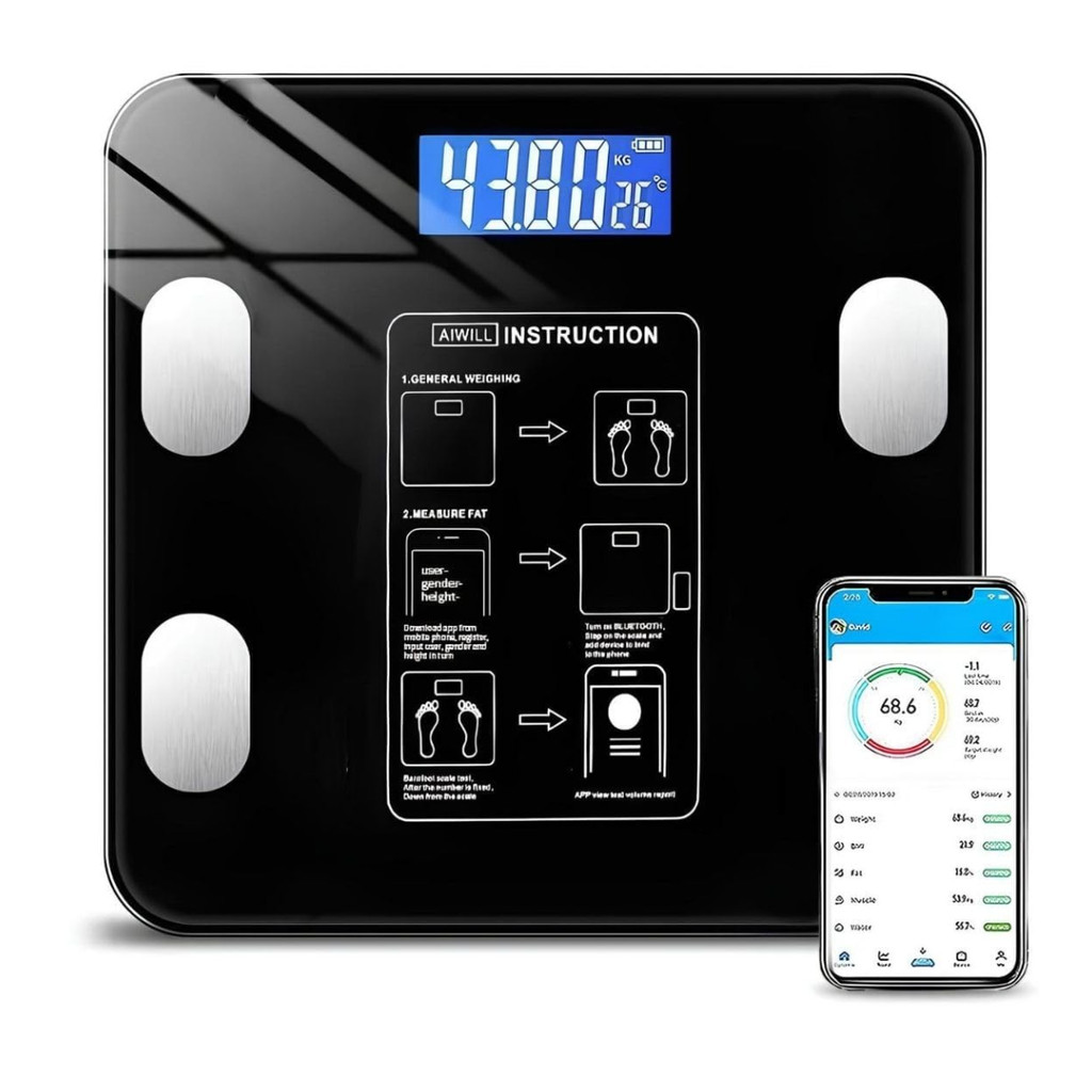 Balanca Digital Bioimpedancia Bluetooth 180Kg Original Line