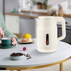 Chaleira Elétrica 1,6L Aço Ferve Rápido Desliga Automático 110V 220V ON-CL202