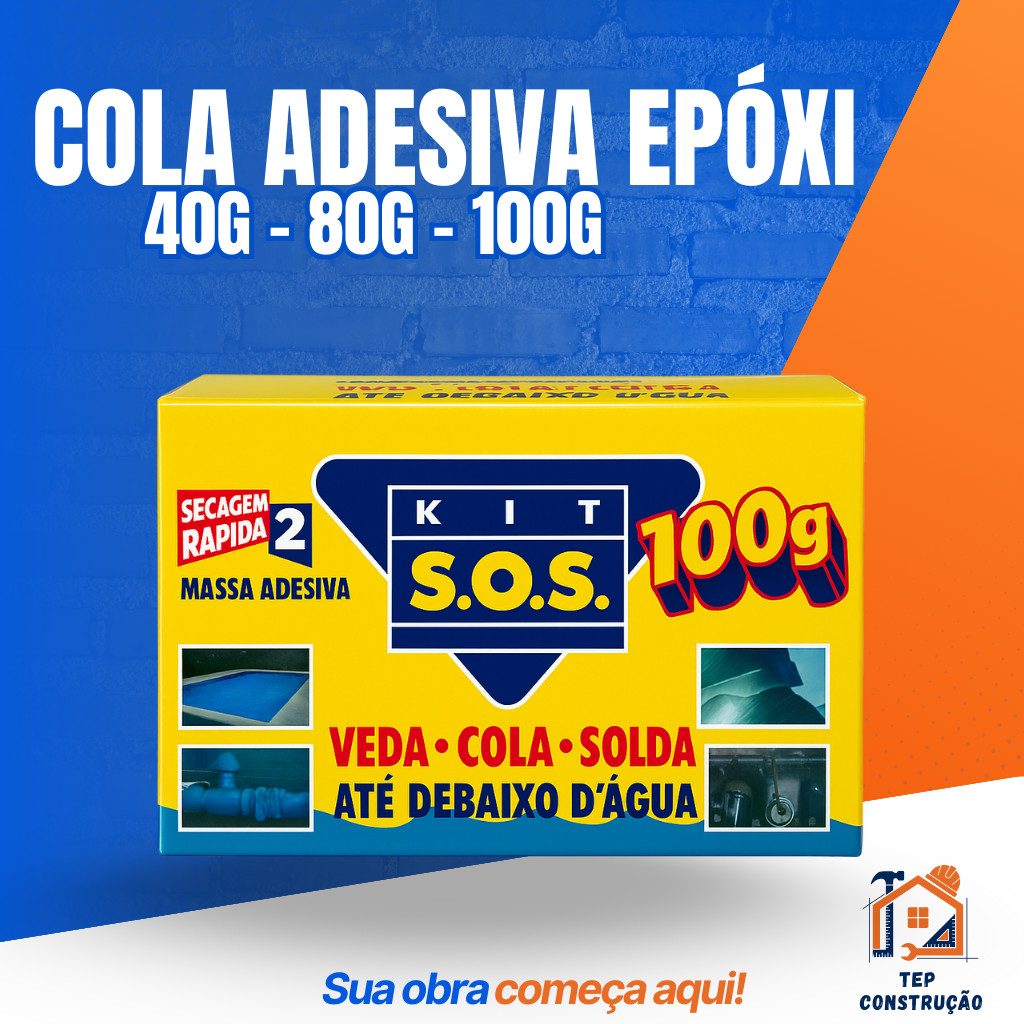 Cola Adesiva Massa Epoxi Kit SOS Veda Tudo Debaixo D'água Secagem Rápida Piscina Tubulação em Oferta na Shopee