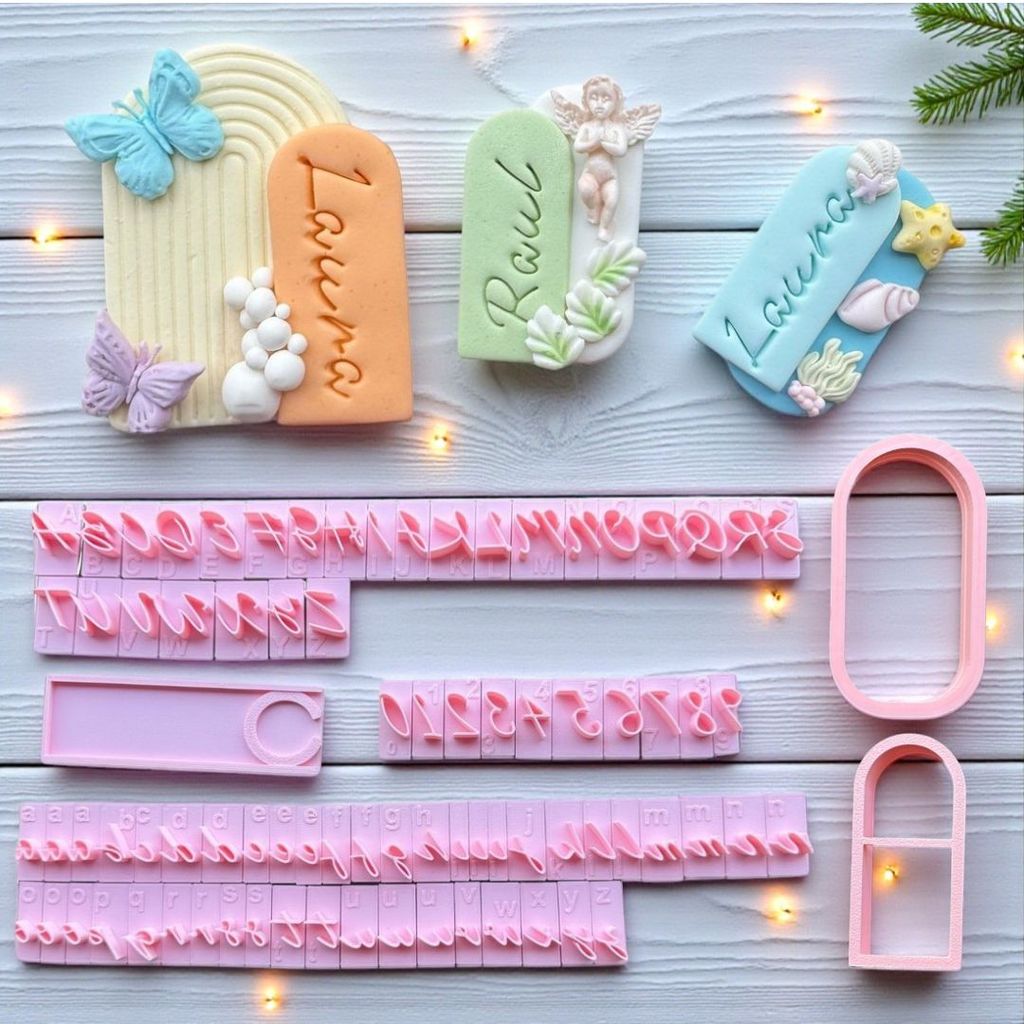 Kit Cortador Popsicle e Marcador Alfabeto com Números e Régua Laura Doces, Massas e Biscoitos