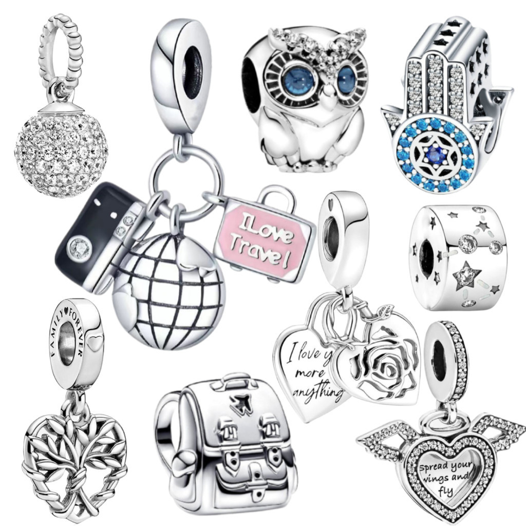 Pulseira prata 925 feminina pingente flor berloque acessório delicado em Oferta na Shopee