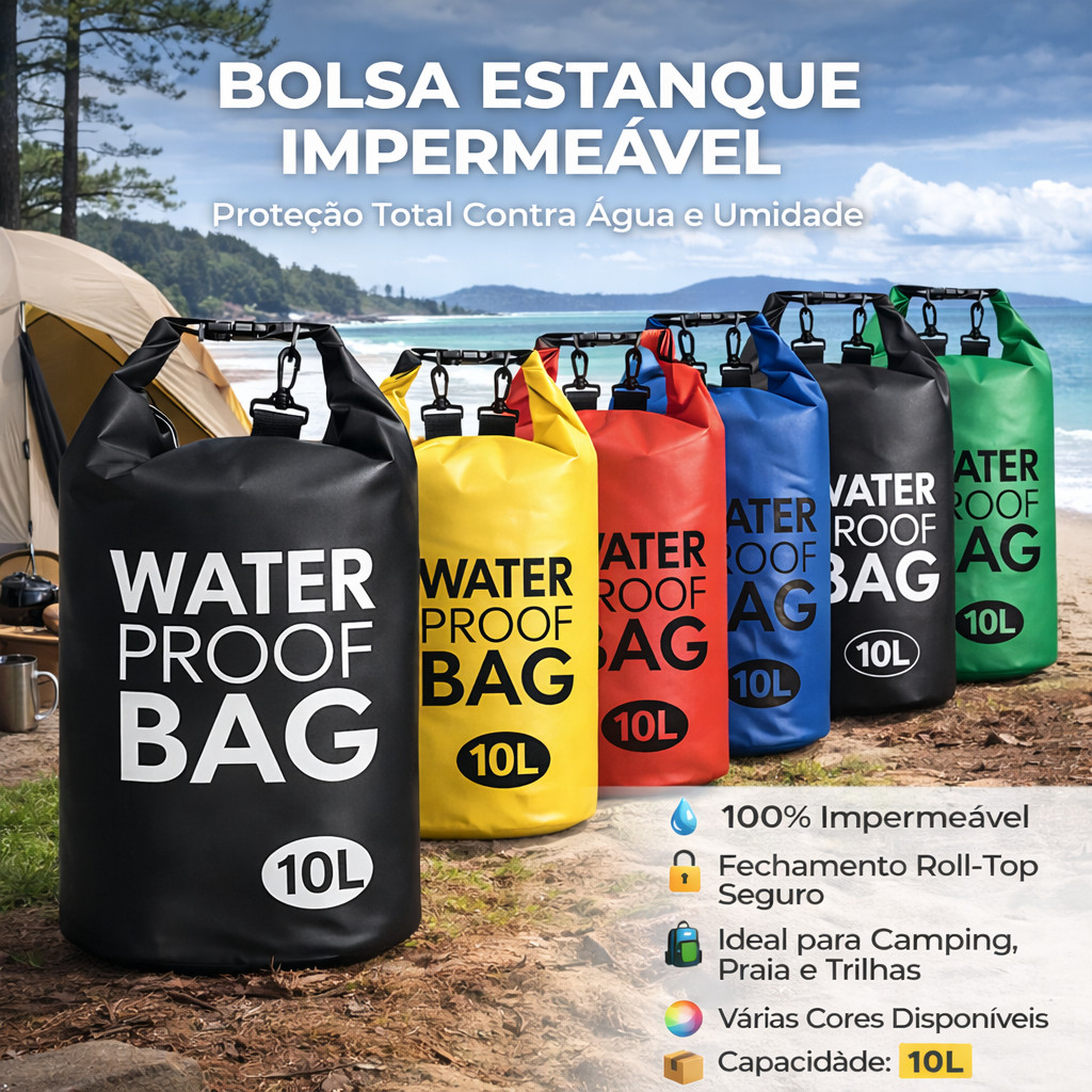 Mochila À Prova D'água Para Caiaque/Natação/Barco Flutuante Water-bag de 10L