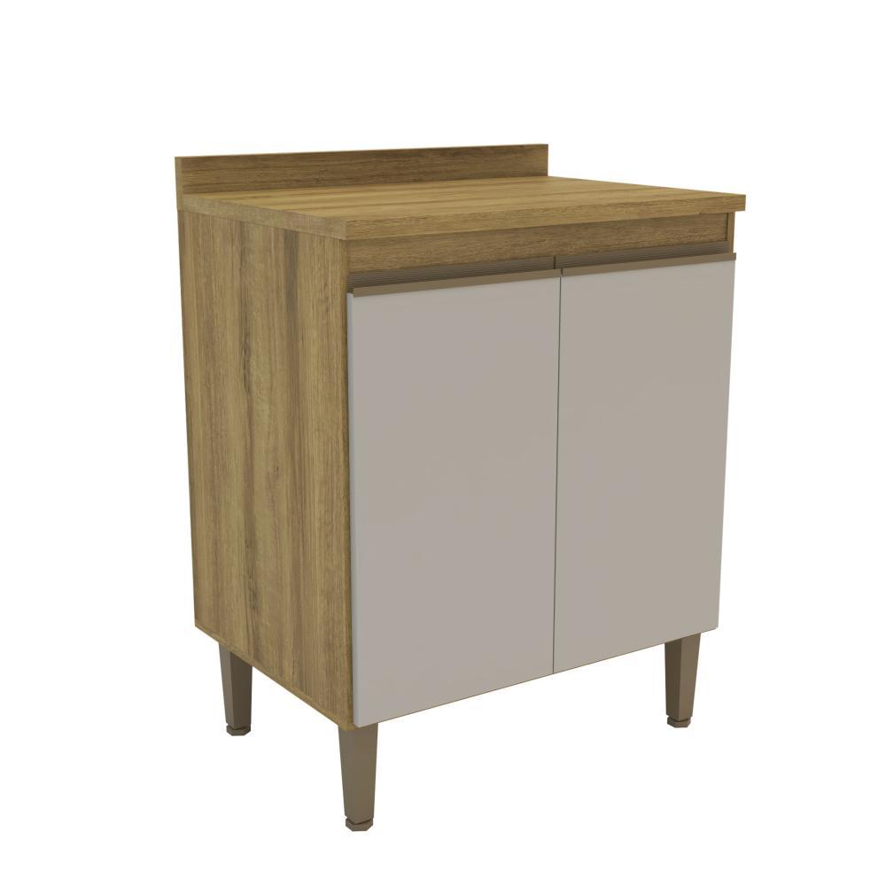 Balcão de Cozinha 2 Portas com Tampo Margarida 70cm Cor Mel/Arenas - Mademóvel
