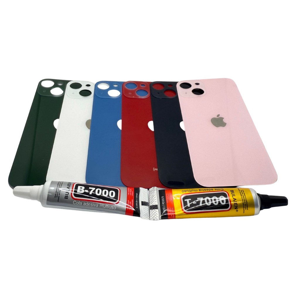 Tampa Vidro Traseira Para iPhone 13  COM FURO MAIOR + Uma COLA 15ML em Oferta na Shopee