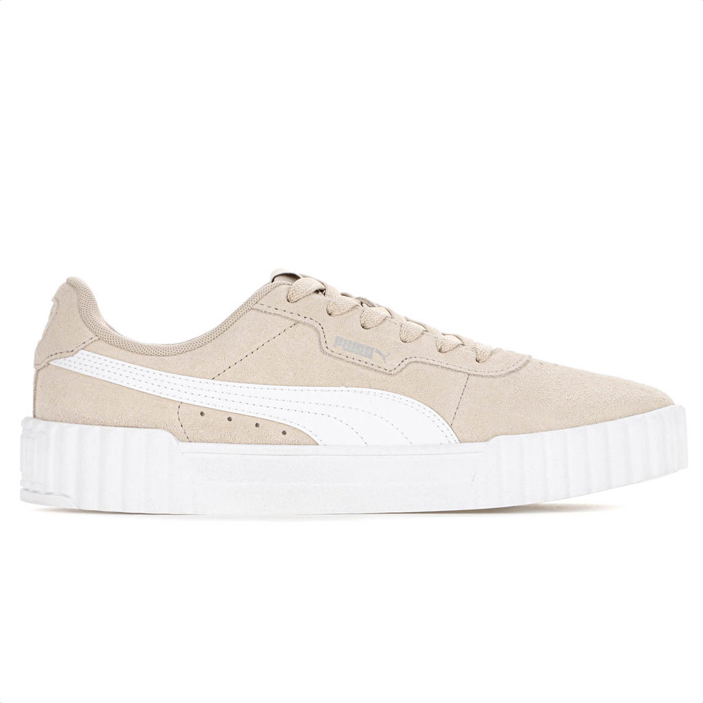 Tênis Puma Carina 3.0 SD BDP Bege e Branco - Feminino em Oferta na Shopee