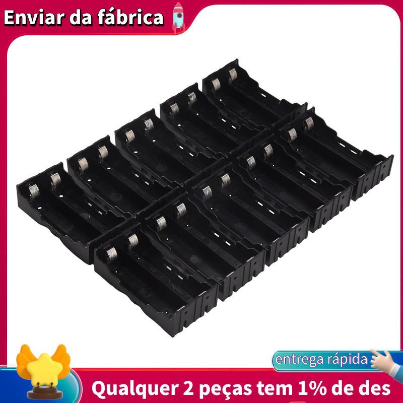 10x Caixa De Suporte De Bateria Preta Para 2x 13.7V 18650