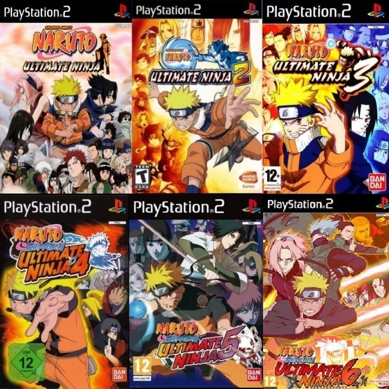 Ps2 Naruto Ultimate Ninjaa 1 ao 6 (6 DVDs) Collection