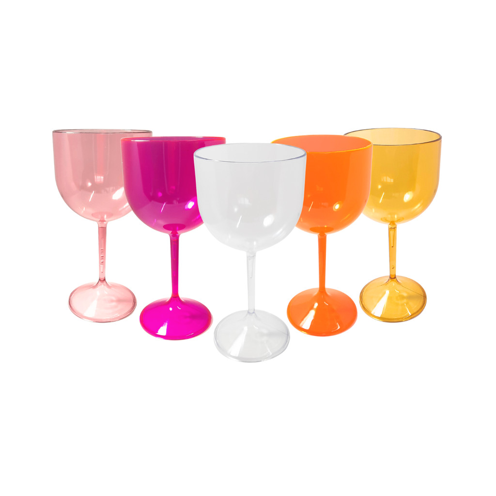 20 Taças Gin Mini 450ml Acrílico Festas Pool Party Bar Aniversário Sunset Tropical Churrasco Comemoração Eventos Adega em Oferta na Shopee