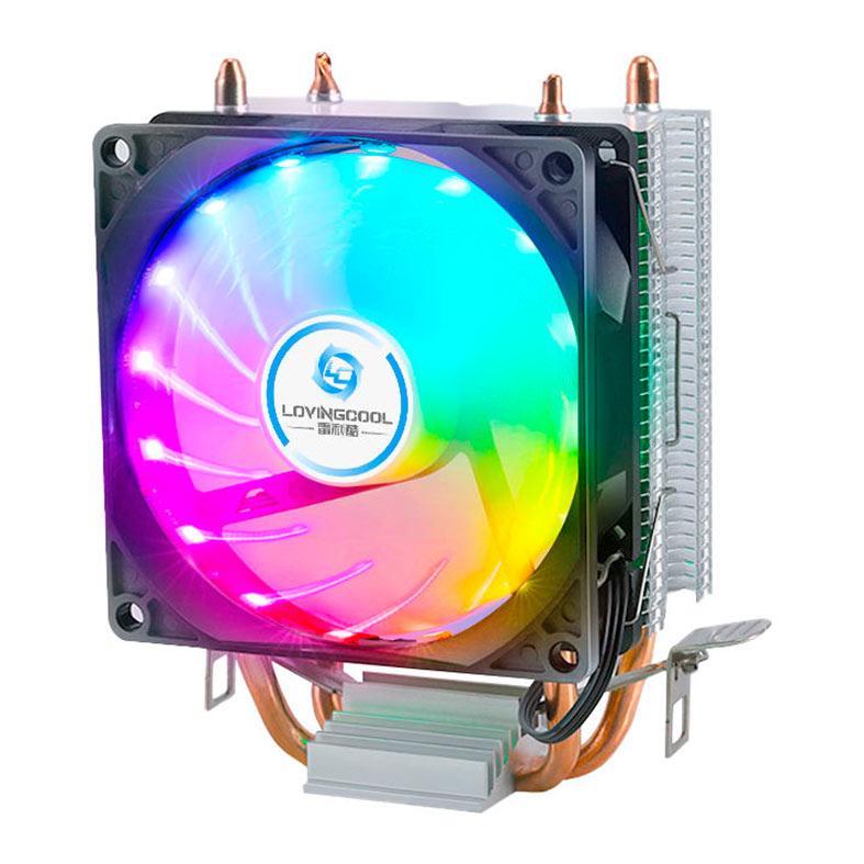 Cooler Para Processador Loving Cool 200A, Rainbow, 90mm, Preto, LC-200A-BK