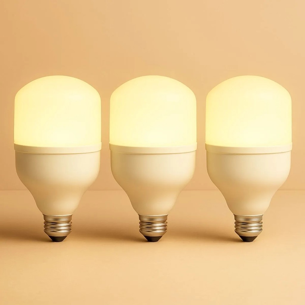 Kit 3 Lâmpada Led 20w Alta Potência Bulbo Soquete E27 Bivolt 127/220v Branco Quente 3000k