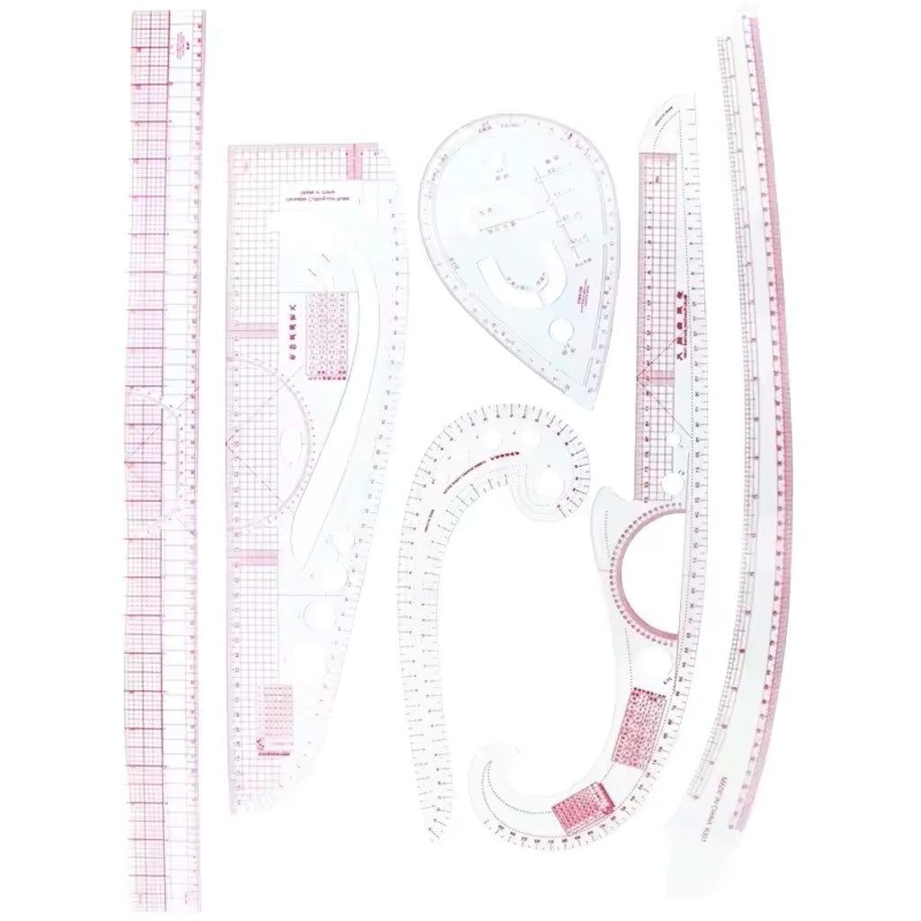 Kit 6 Réguas Modelagem Métrica Para Costura Flexível Curvas Corte Profissional Patchwork Alfaiate em Oferta na Shopee