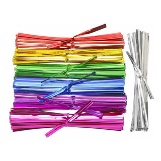 kit Fecho Prático Metálico Aramado 11cm c/100 Amarrilho Lacre Cromus