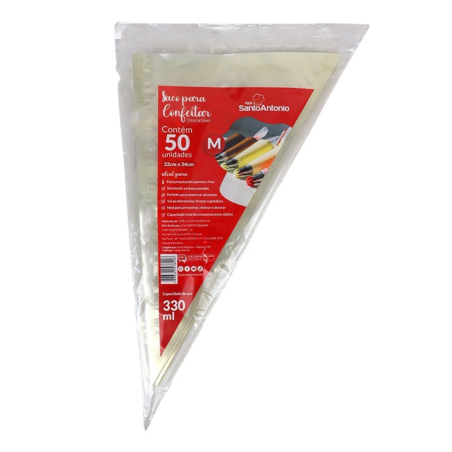 Saco Para Confeitar Médio 34x22cm 50 Unidades em Oferta na Shopee
