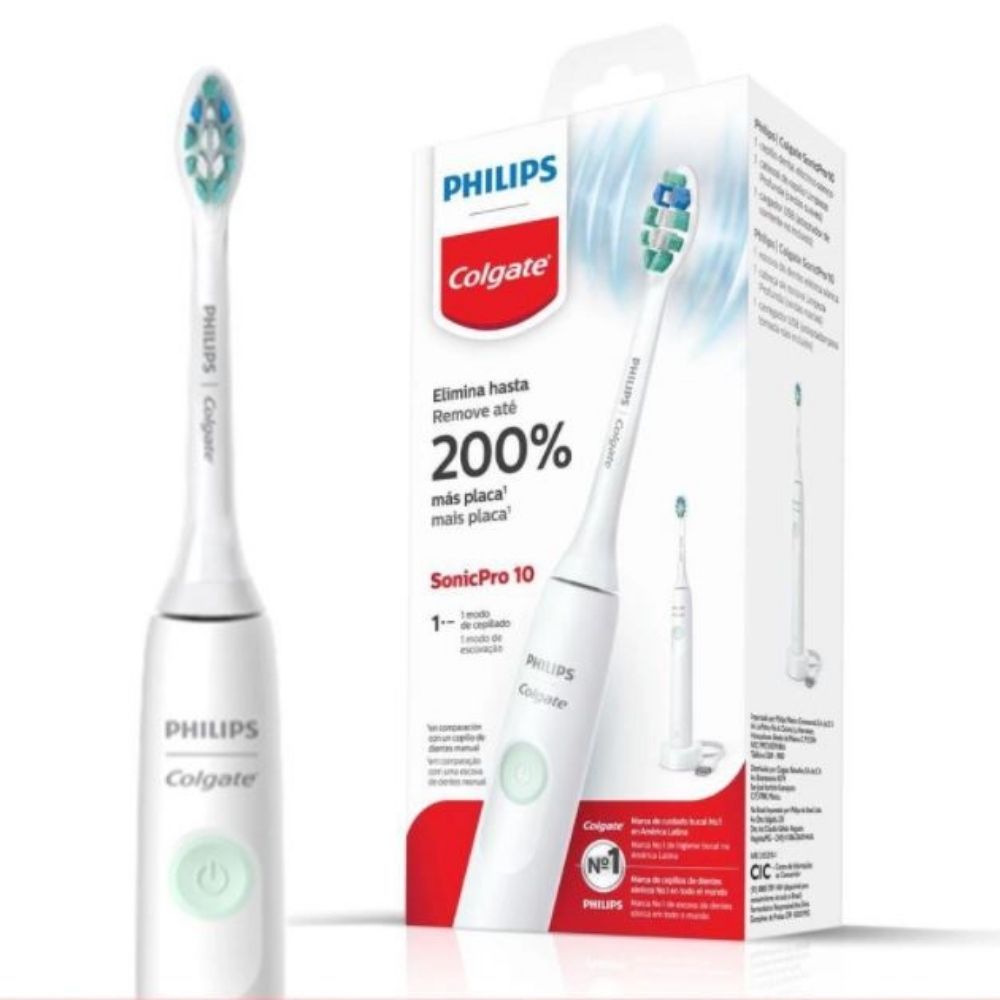 Escova Dental Elétrica Philips Colgate Sonic Pro 10 Recarregável em Oferta na Shopee