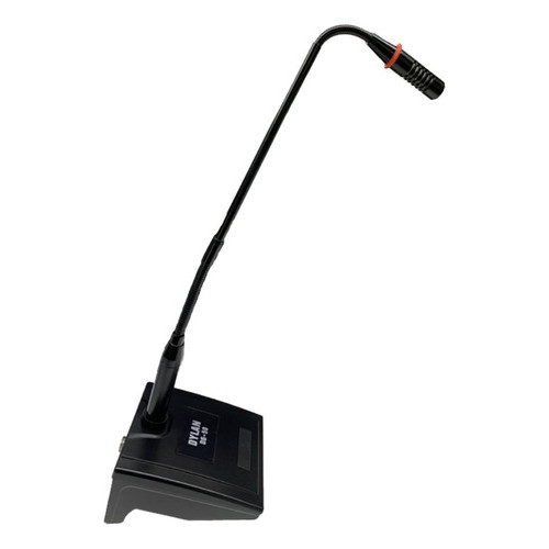 Microfone Dylan Dg-50 Gooseneck Haste 60cm Igreja Pulpito Cor Preto