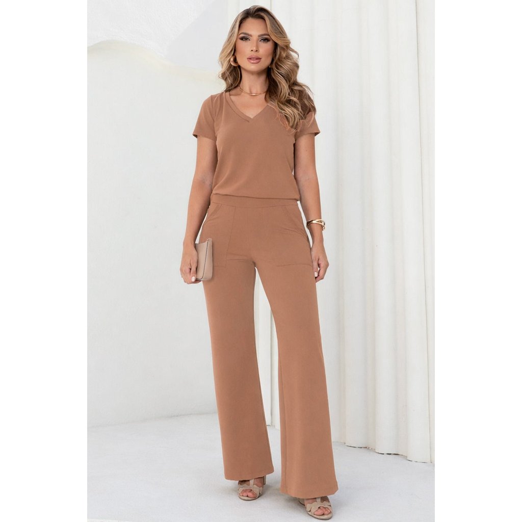 Conjunt Blusa E Calça Pantalona Feminino Molecotton Meg em Oferta na Shopee