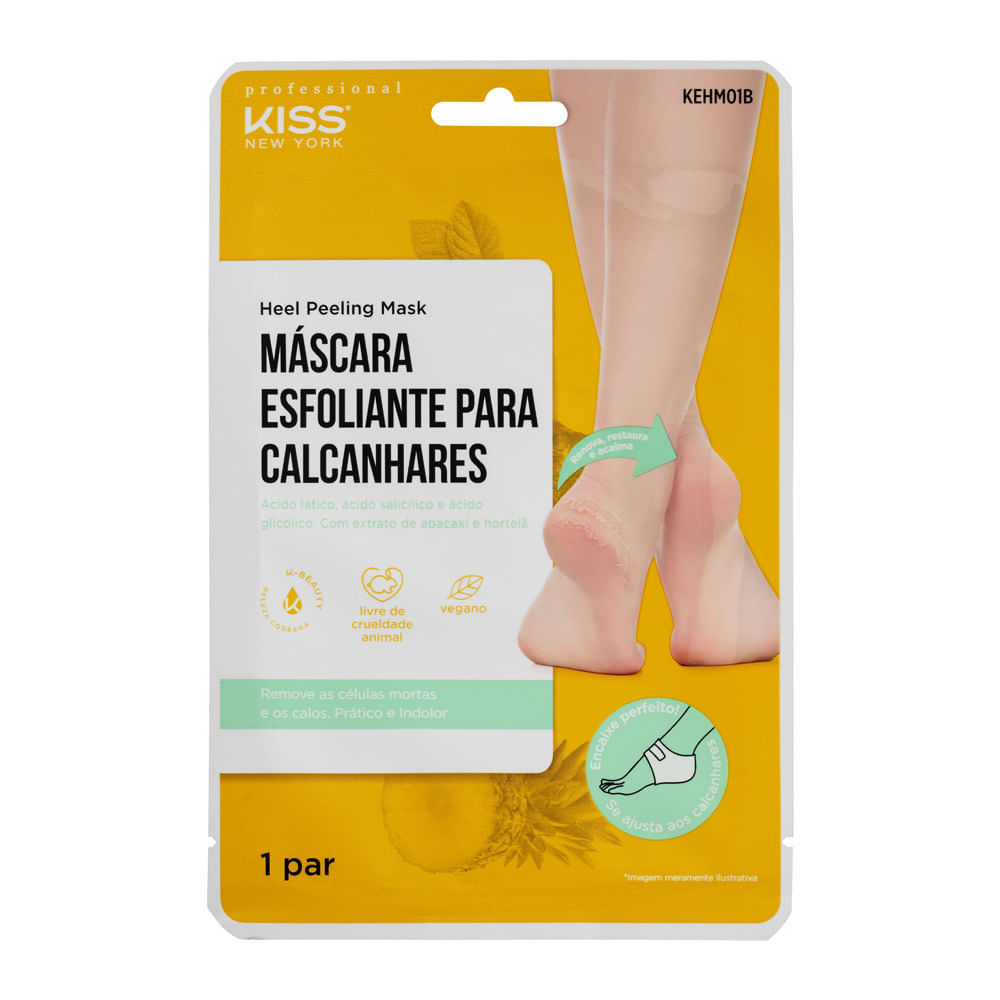 Máscara Esfoliante para Calcanhares Kiss New York Heel Peeling Mask 1 Par em Oferta na Shopee