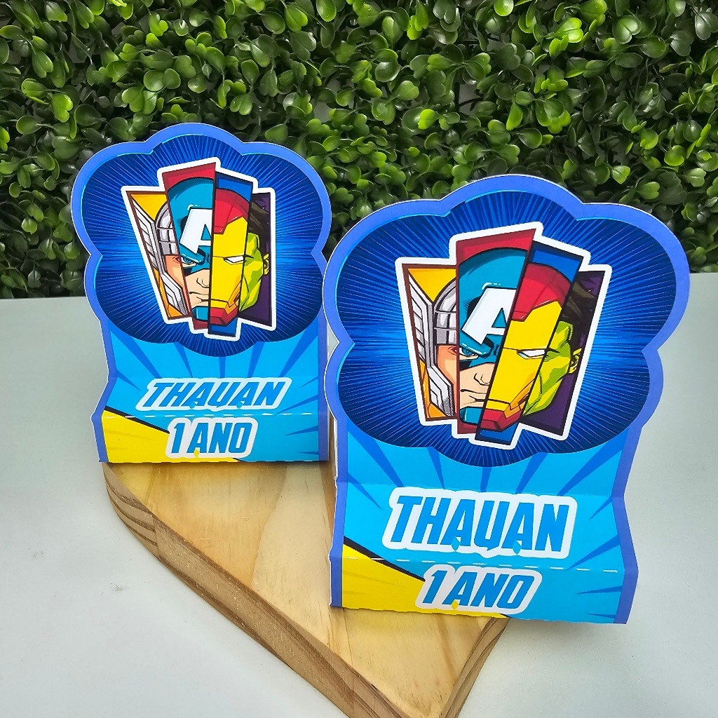 Porta Bis Duplo HERÓIS VINGADORES - Personalizados - Festa infantil - Aniversário - Lembrancinha