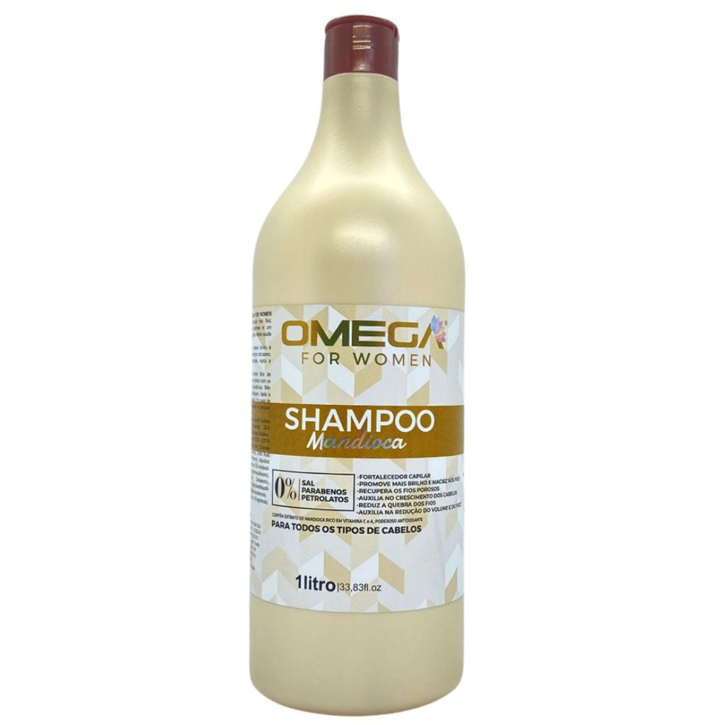 SHAMPOO MANDIOCA 1LT - OMEGA FOR WOMEN