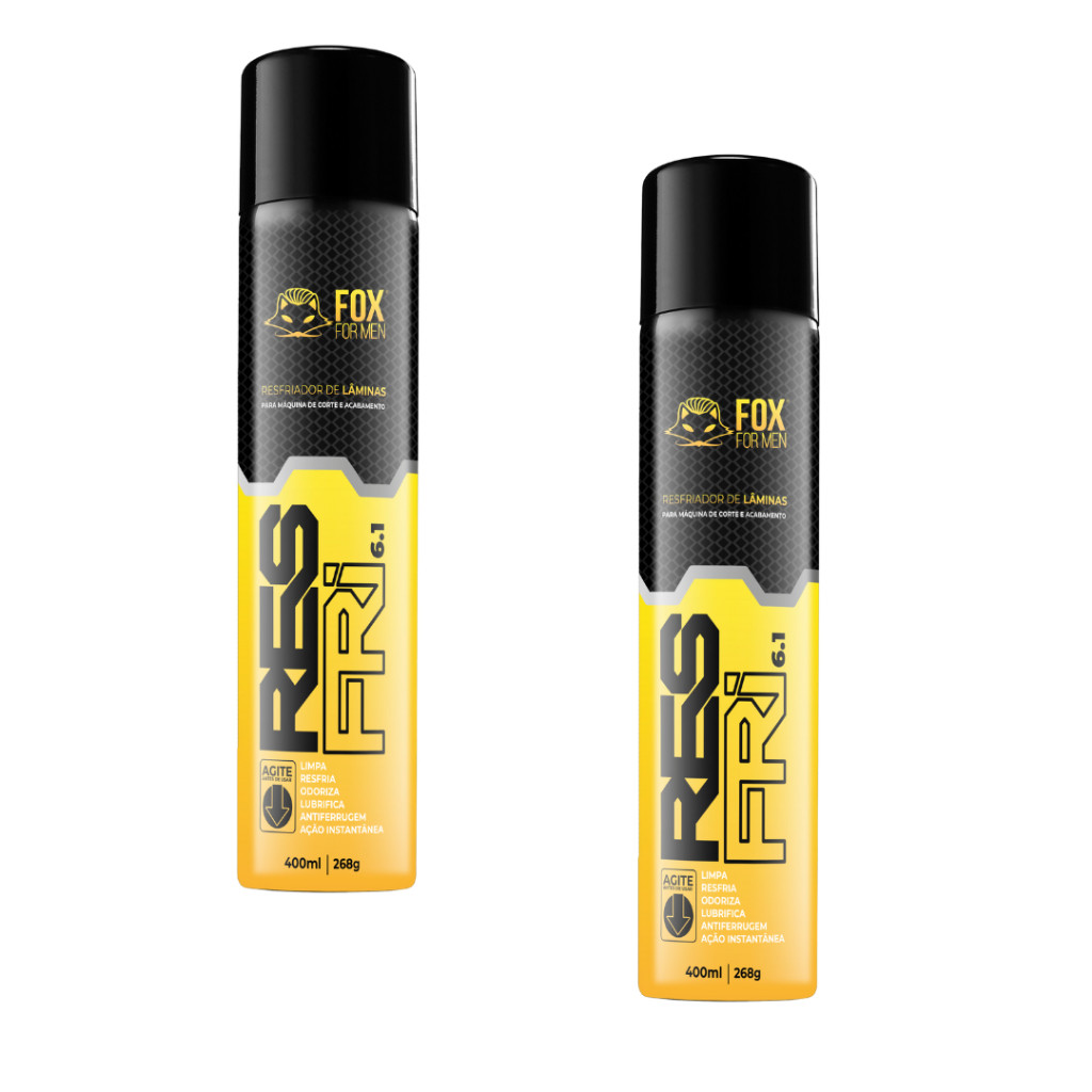 Resfriador De Lâminas 400ml Fox For Men 2 Unidades