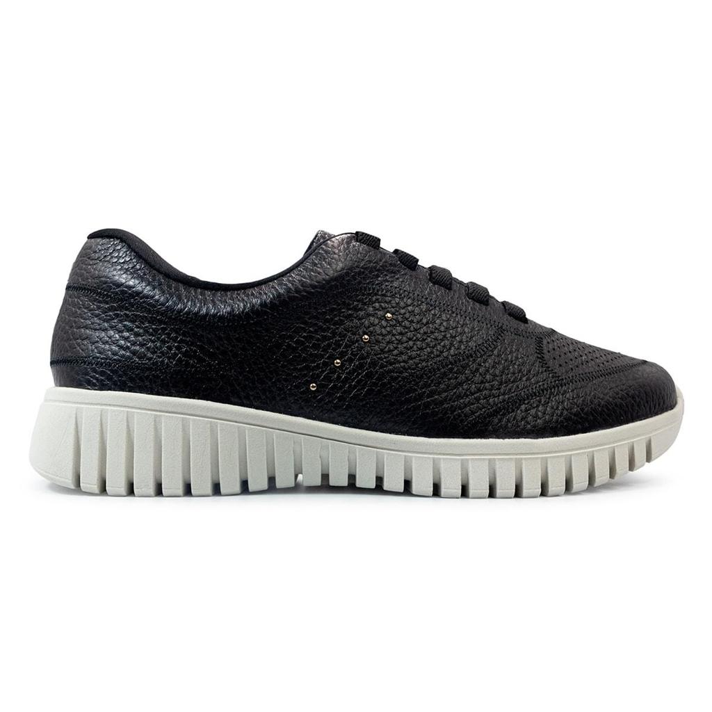 Tênis Usaflex Feminino Couro Detalhe Rebite Casual AE22038