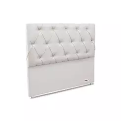 Cabeceira Cama Box Estofada Murat Facto White Casal - Courano Branco - Ortobom