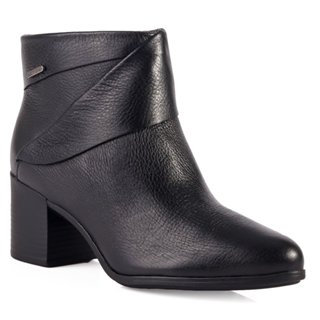 Bota Feminina Cano Baixo Bottero Burnish de Couro com Salto Bloco em Oferta na Shopee