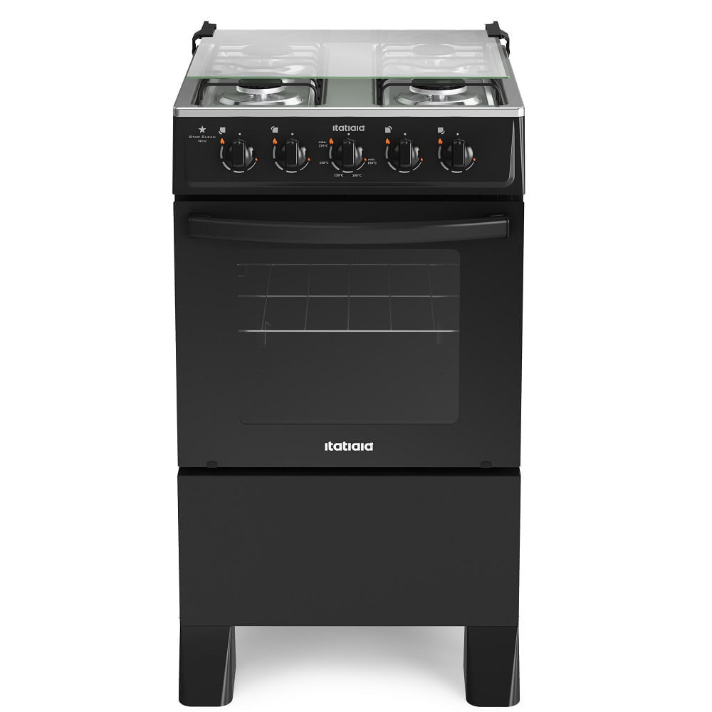 Fogão Itatiaia 4 Bocas Star Clean New Preto em Oferta na Shopee