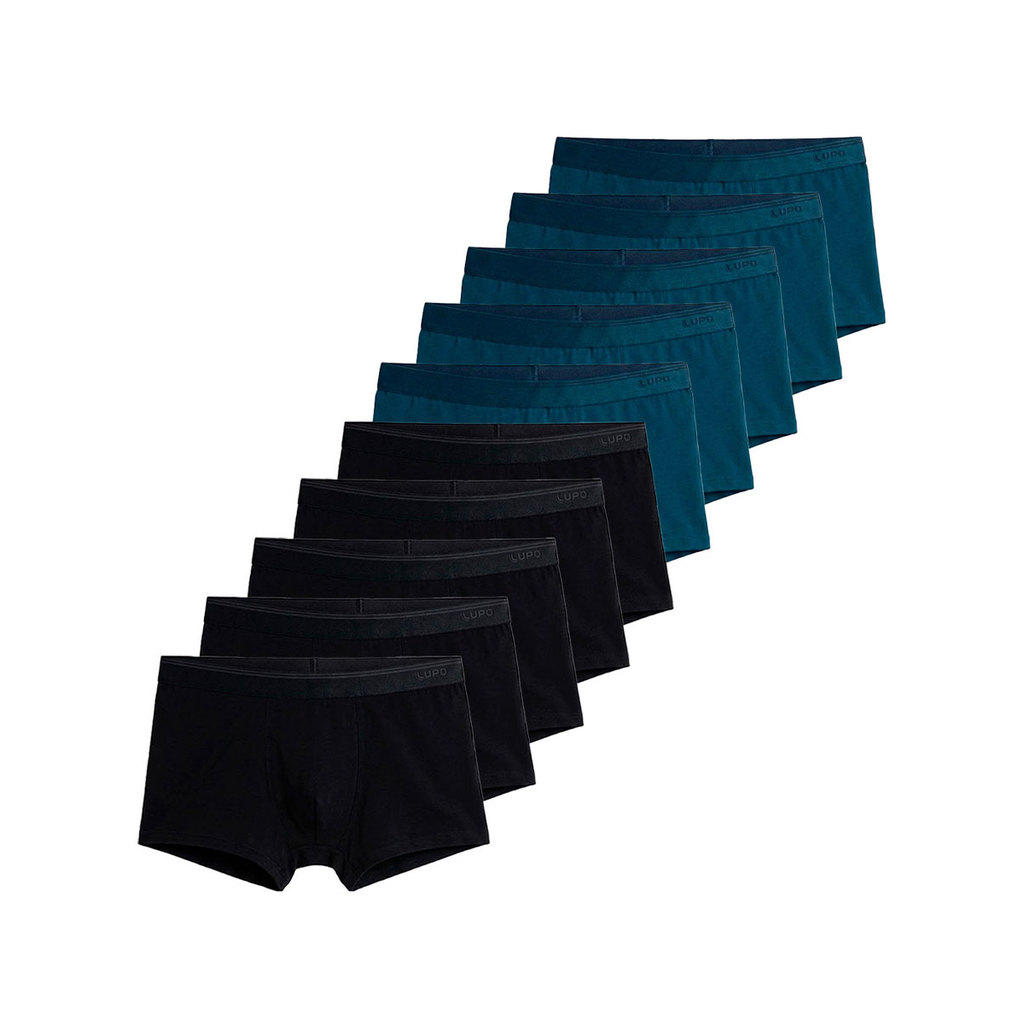 Kit com 10 Cuecas Sunga Lupo 480-003 Colorido