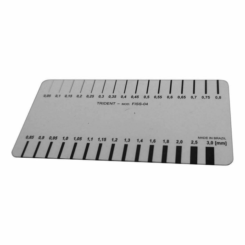 Fissurômetro Pvc  Trident FISS-04 Gabarito Calibre Para Medir Fissuras