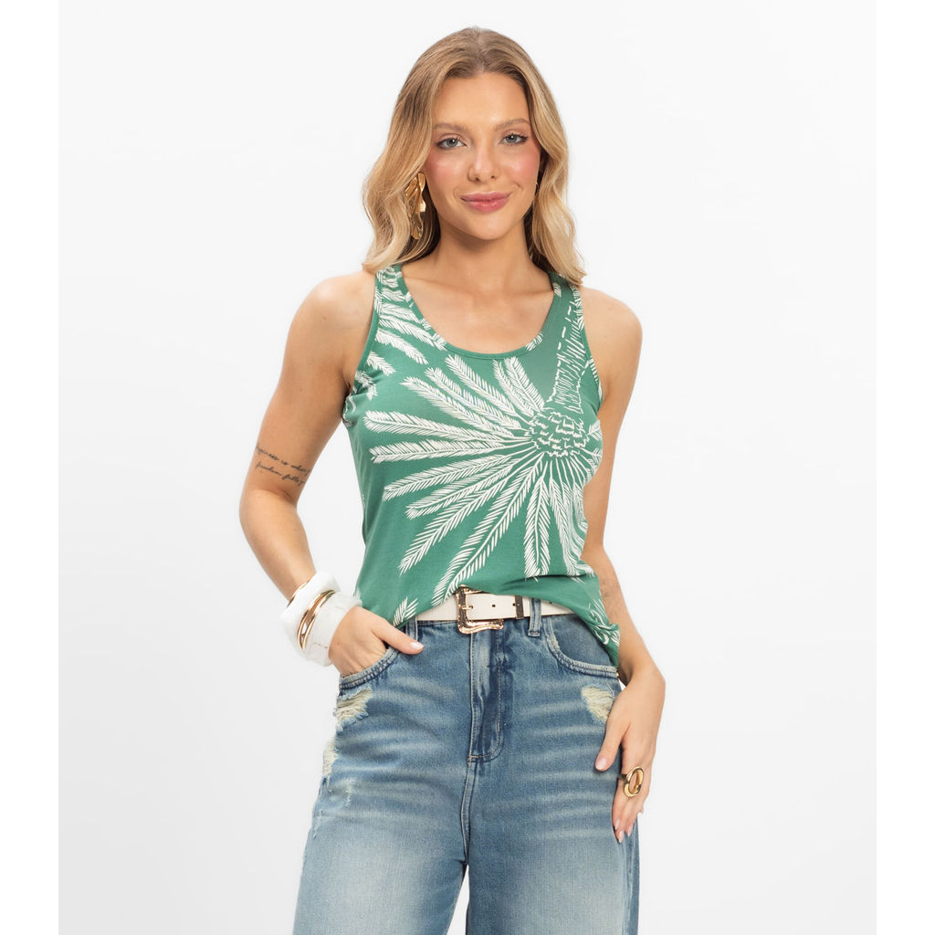 Regata Feminina Viscotorcion Rovitex Verde em Oferta na Shopee