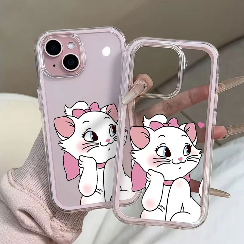 Capa Silicone Gata Marie Desenho Fofo Para iPhone 17 16 15 14 13 12 11 Xr Xs Pro Pro Max PLUS AIR SH em Oferta na Shopee