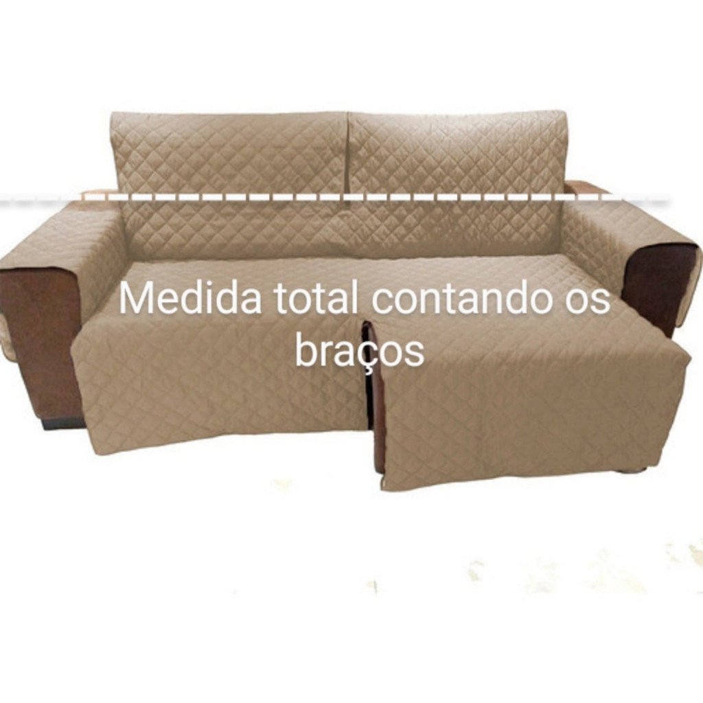 Protetor de sofá 2 módulos retrátil e reclinável 3,00 m medida total contando com os braços
