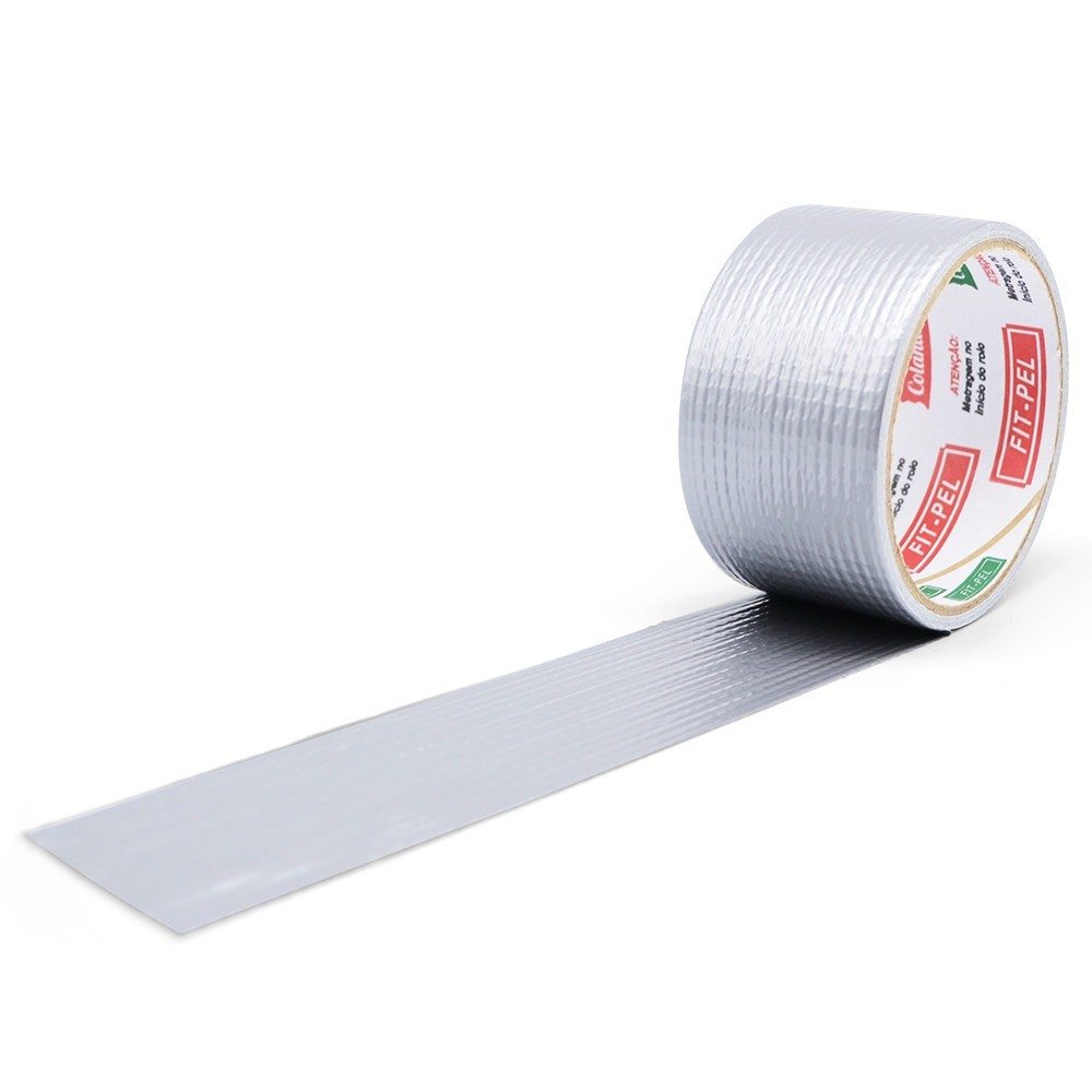 Fita adesiva 48 mm x 5 metros Silver Tape - 10903905 Fit-Pel em Oferta na Shopee
