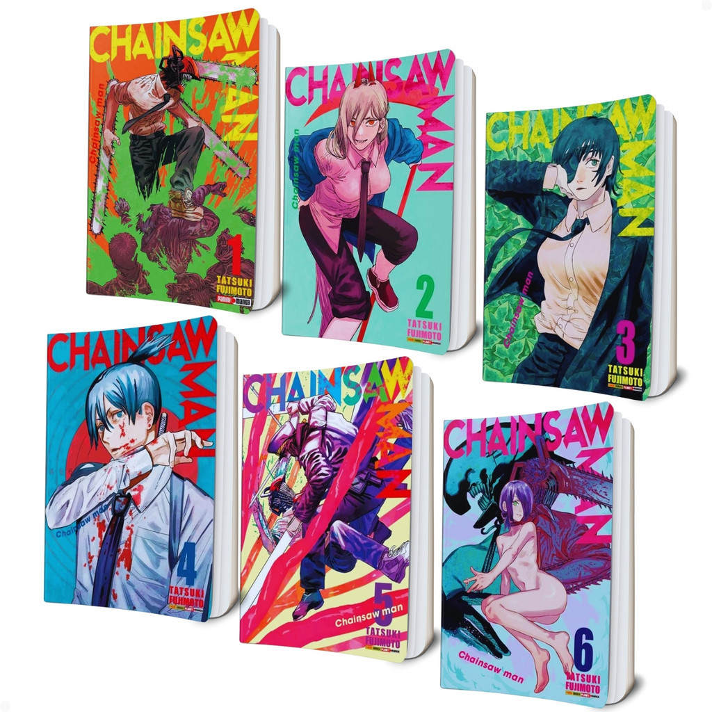 Mangá Chainsaw Man, Homem Motosserra Livro Vol. 1 Ao 6 - KIT Panini