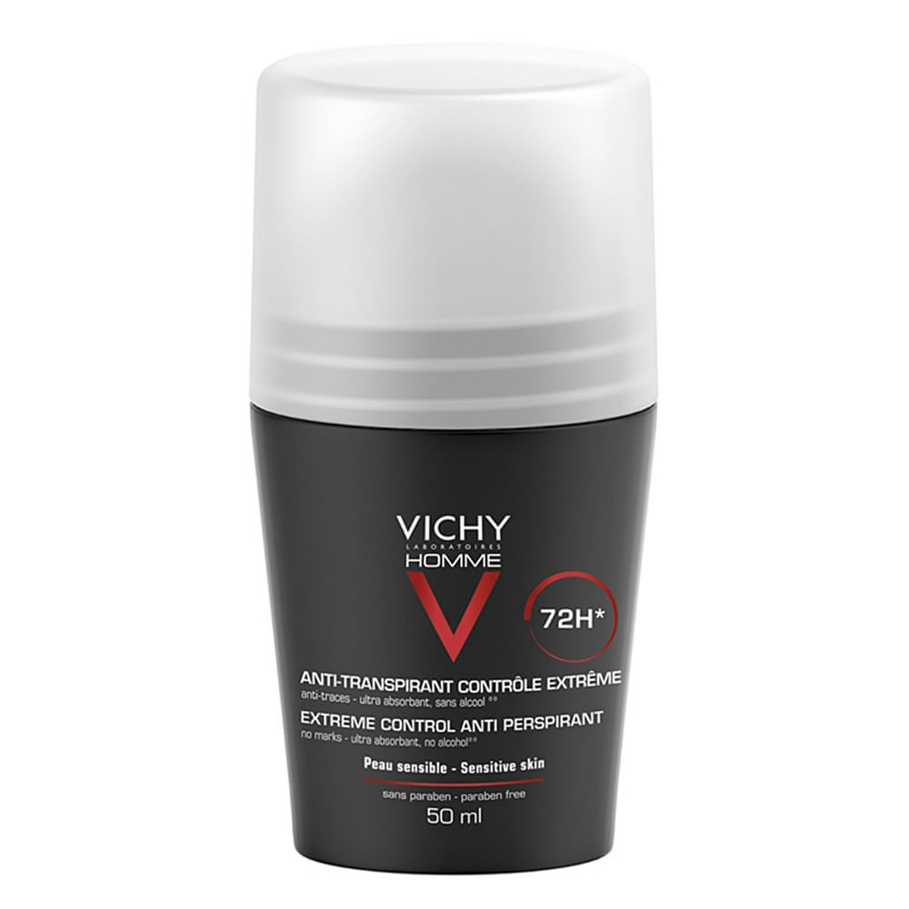 Desodorante Vichy Homme 72h Roll-On Antitranspirante com 50ml em Oferta na Shopee