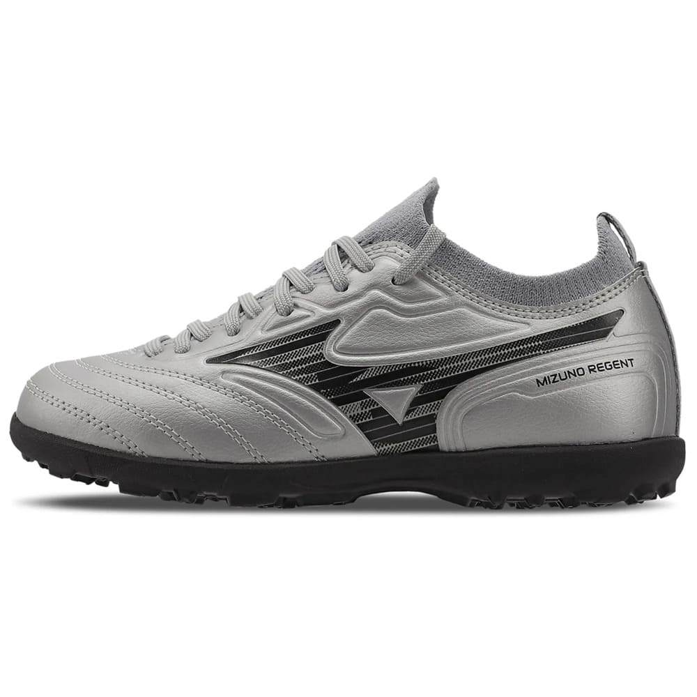 Chuteira Mizuno Society Regent Jr Prata Oficial + NF