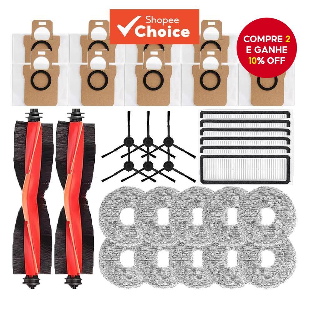  Para o robô de limpeza de pisos Xiaomi X20 Pro / X20 Max / D102GL / D109GL escova principal / escova lateral / pano de
