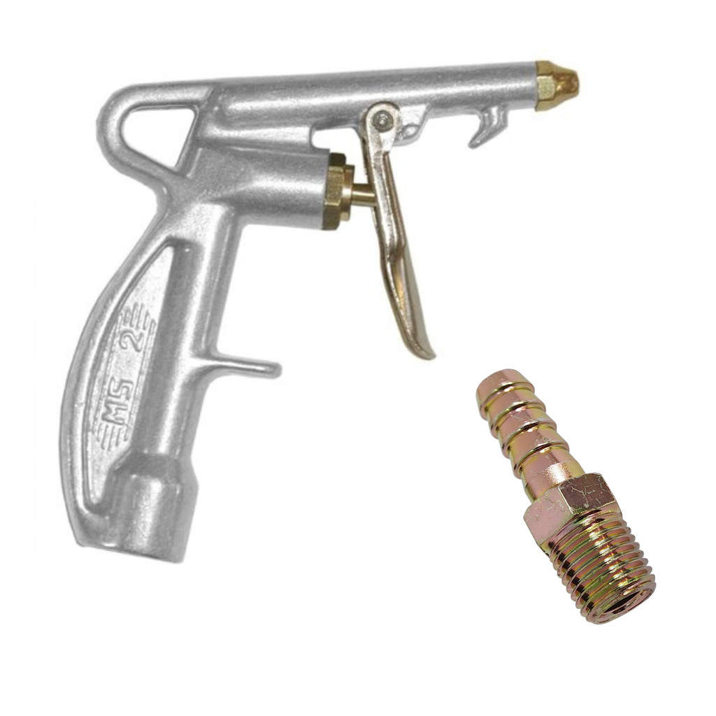 Bico De Limpeza Ms2 + Espigão Rosca 1/4 Prateado