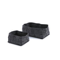 Kit de 2 Cestos de Feltro Trançado - Oikos
