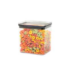 Pote de acrílico 1,1L com tampa hermético quadrado - Tüd