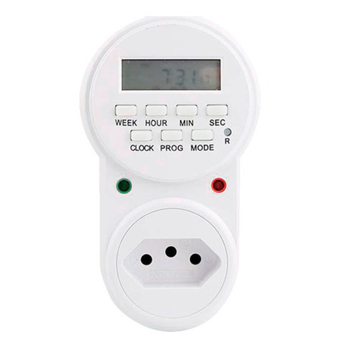 Timer Digital Fertak Programável Tomada Bivolt Para Controle De Energia