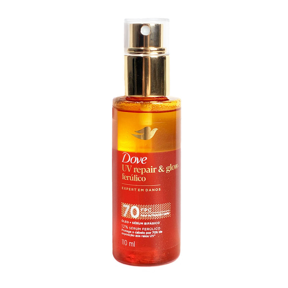 Óleo e Sérum Bifásico Dove UV Repair & Glow + Ferúlico 110ml em Oferta na Shopee