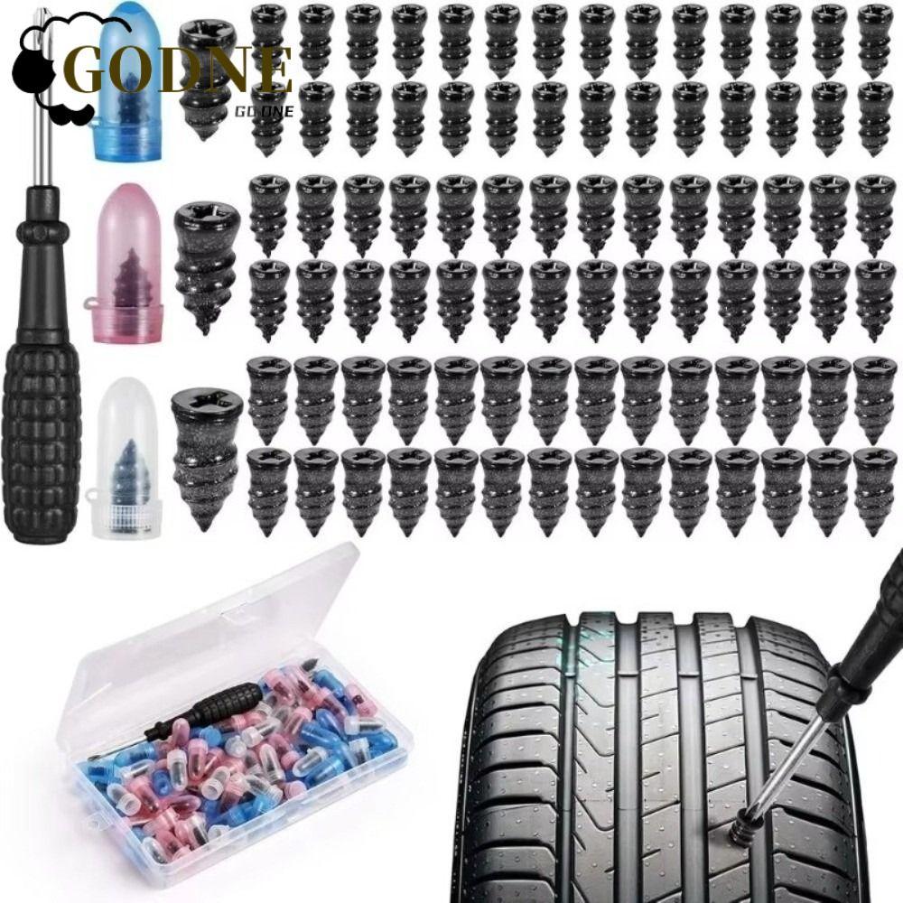 GODNESSFO 10/20/30/40/50PCS Kits De Unhas De Borracha Para Reparo De Pneus , Parafuso No Kit A Vácuo De Carro
