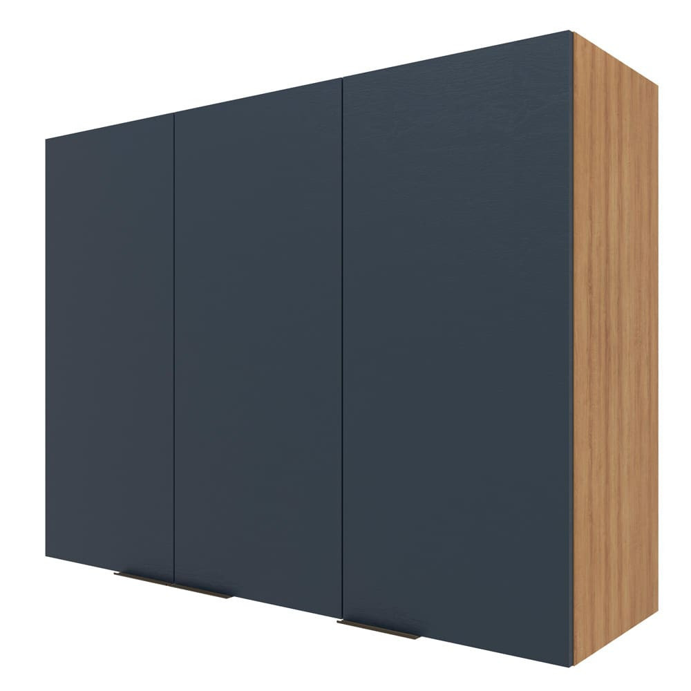 Armário Aéreo Bartira Cristal com 3 Portas, 3 Prateleiras e 120cm de largura