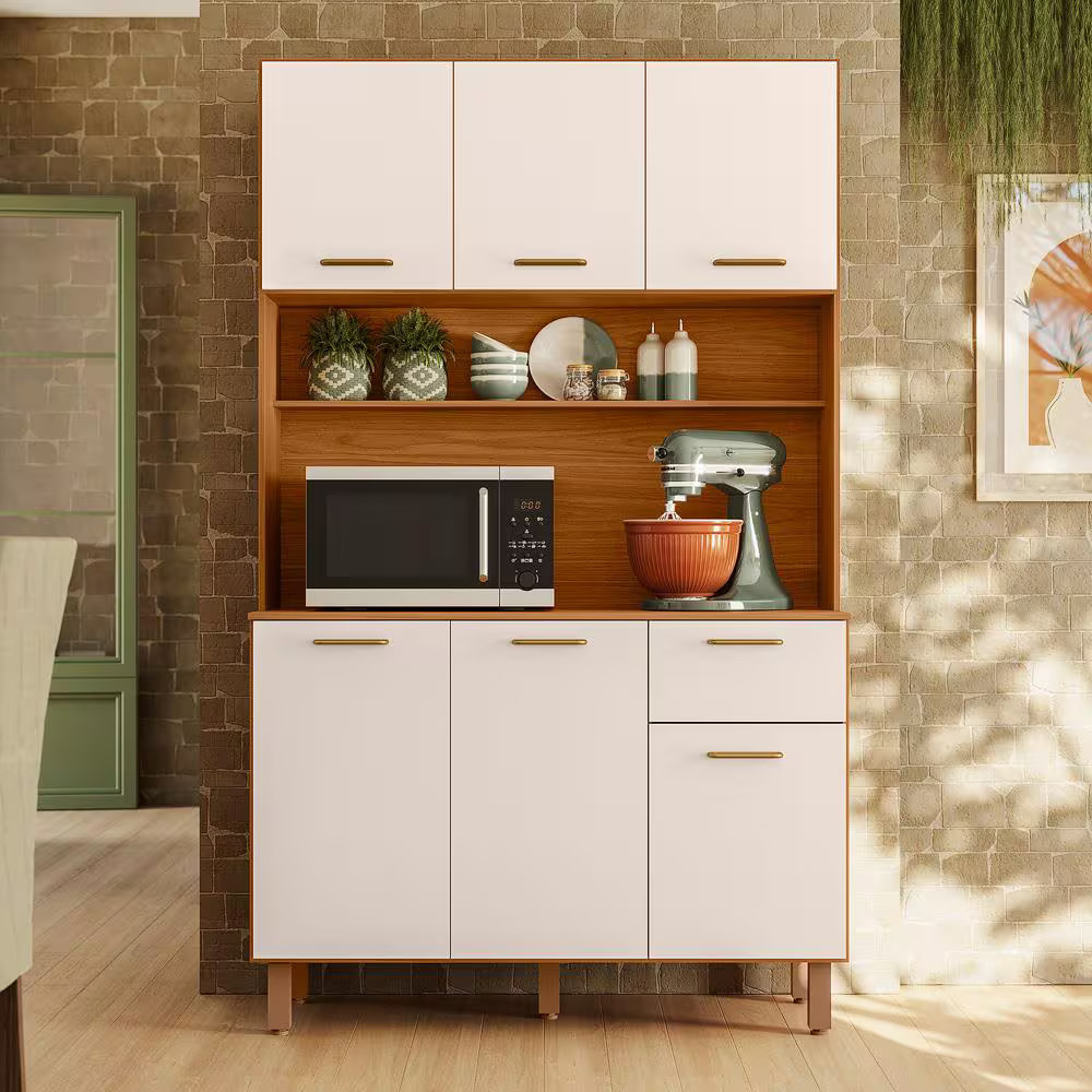 Cozinha Compacta New Livia 6 Portas 1 Gaveta 110cm Poliman