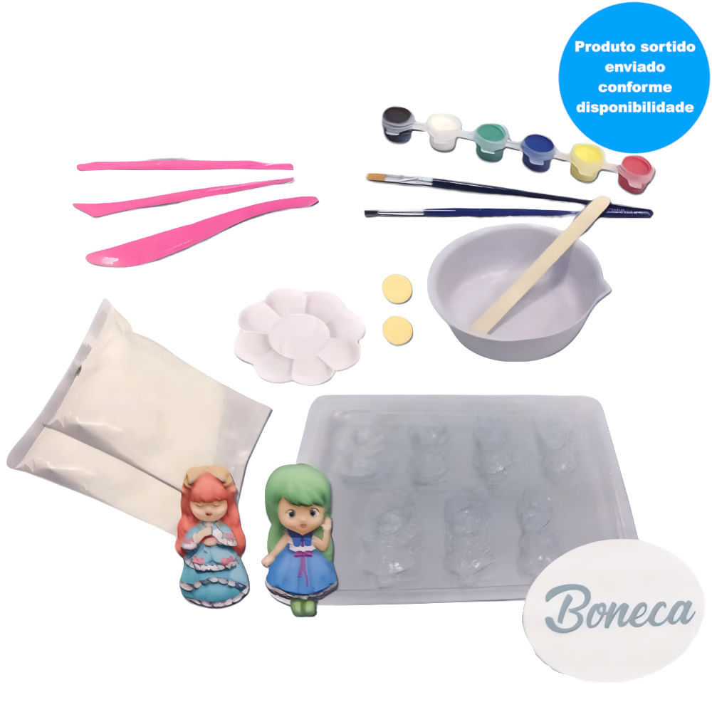 Kit de Pintura em Gesso com Imãs - Arte Mágica - Sortido - BBR Toys