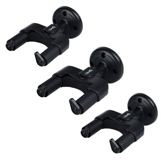 KIT 3 Suporte De Parede Para Guitarra Baixo Violão Trava Segurança Qualidade Igreja Home Estudio